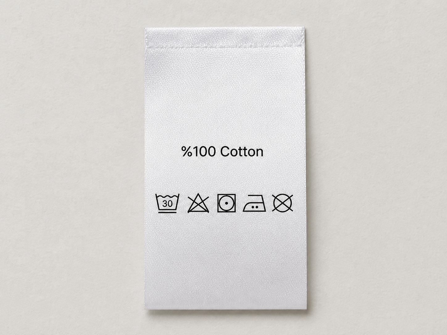 Standard Label with Washing Instructions