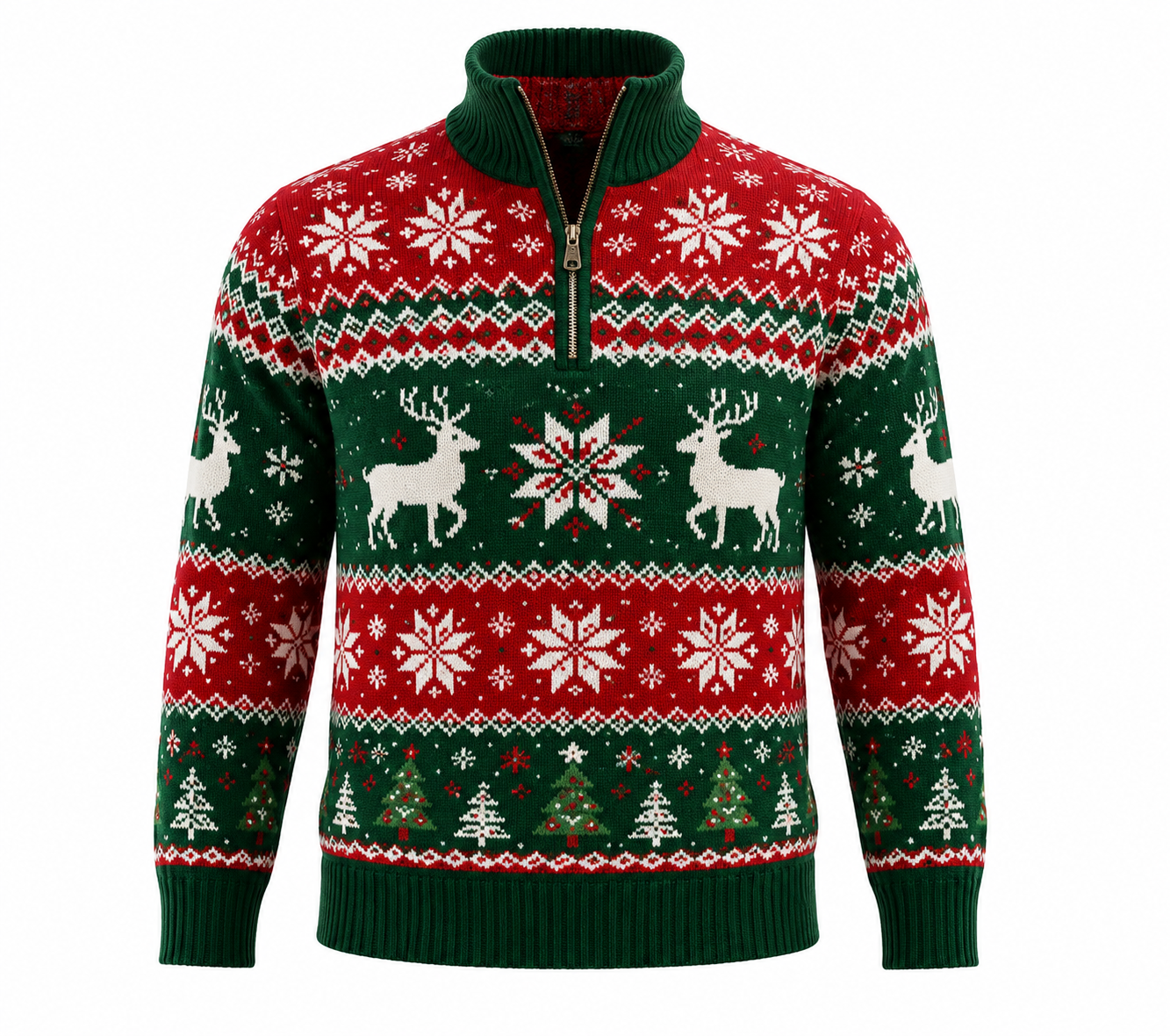 Half-zip stand-up collar